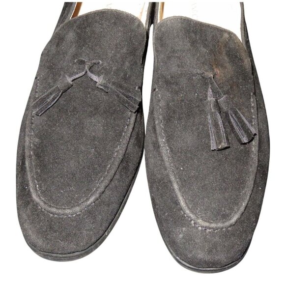 ELANROMAN Luxury Black Suede Leather Tassel Driving Moccasin Loafers dress shoes main image 6